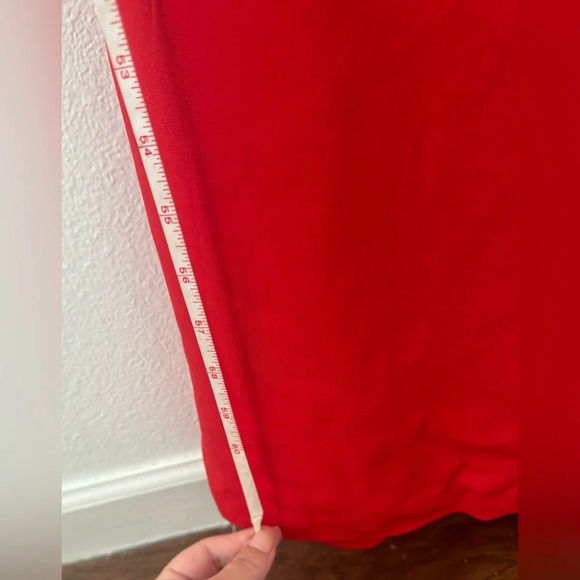 Jill Jill Stuart Red Ruffle Crossback Gown Crepe Red Evening Formal NWT Size 8 - Picture 4 of 11